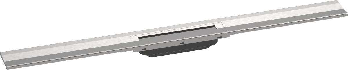 hansgrohe RainDrain Flex Fertigset Duschrinne 900 kürzbar zur Wandmontage, Edelstahl, Edelstahl gebürstet, (56052800)