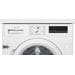 Bosch WIW28443 8kg Einbau Waschmaschine, 60cm breit, 1400 U/min, LED-Display, Unwuchtkontrolle, Mengenerkennung, AquaStop, Weiß