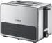 Bosch TAT7S25 Kompakt Toaster, 1050 W, Brötchenaufsatz, Auftaufunktion, automatische Abschaltung, automatische Brotzentrierung, Grau