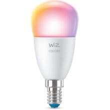 Wiz Wi-Fi BLE 40W P45 E14 922-65 RGB 1PF/6 LED Lampe in Tropfenform, 4,9W, 470lm, 2200-6500K, satiniert (929003499701)