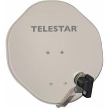 Telestar ALURAPID 45 Offset-Parabolantenne 45 cm mit Twin LNB, beige (5102502-AB)