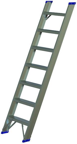 PROTEC.class PASAL17 Alu-Stufenanlegeleiter, 1x7, rutschfeste Gummifüße