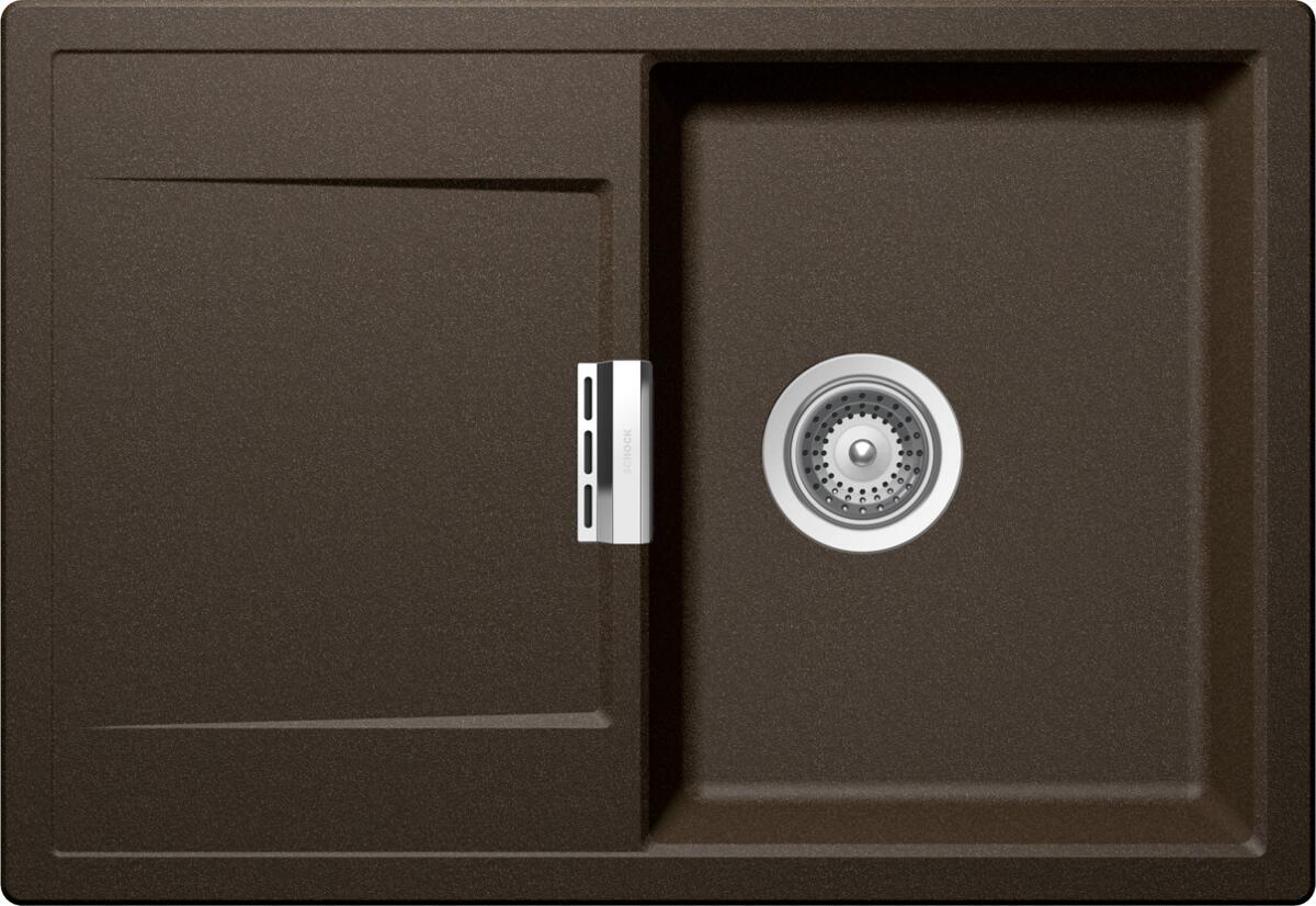 Schock Mono D-100S-FB Granitspüle mit Ablauffernbedienung, Cristadur Green Line, reversibel, bronze (MOND100SFBBRO)