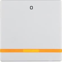 Berker 16246089 Wippe mit orangener Linse und Aufdruck "0", Q.1/Q.3, polarweiß samt