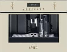 Smeg CMS8451P Einbau-Kaffeevollautomat, 59,5 cm breit, 1350 W, Nostalgie Aesthetic, creme