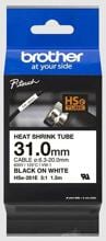 Brother HSE-261E Schrumpfschlauch schwarz/weiß, 31mm, 1,5m (HSE261E)