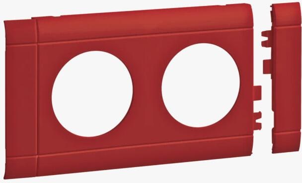 Hager GB080203020 Blende 2fach Steckdose, rot