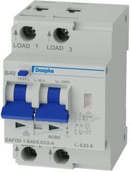 Doepke DAFDD 1 B40/0,03/2-A Fehlerlichtbogen-Brandschutzschalter, 40/0,03 A, 2-polig (09961702)