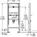 GROHE Rapid SL Urinal-Element, 1,13 m und 1,30 m Bauhöhe, für Vorwand- oder Ständerwandmontage (38517001)