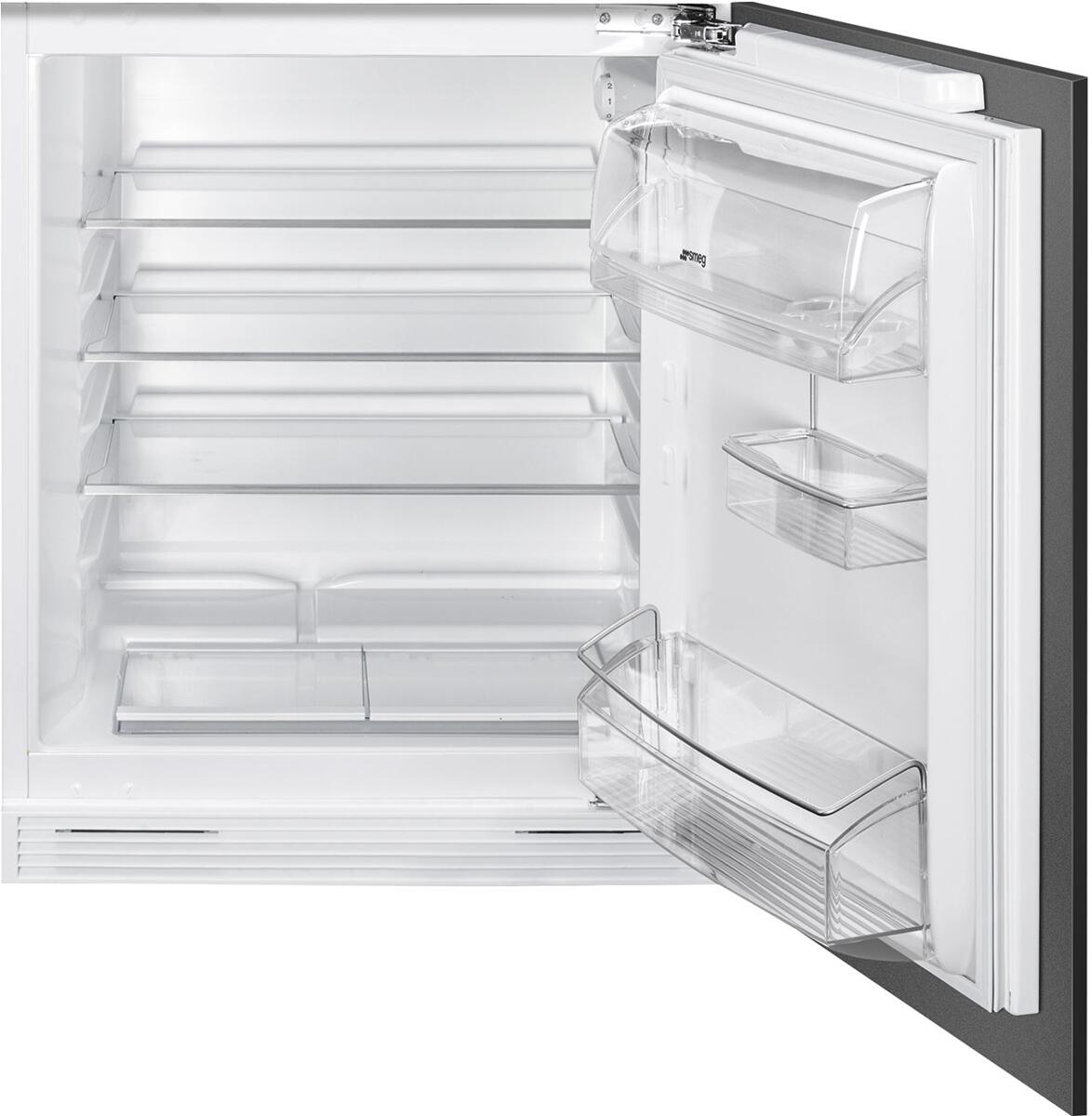 Smeg U8L080DE Unterbau Kühlschrank, 63 cm breit, Nischenhöhe 82 cm, 134 L, Festtürtechnik, weiß