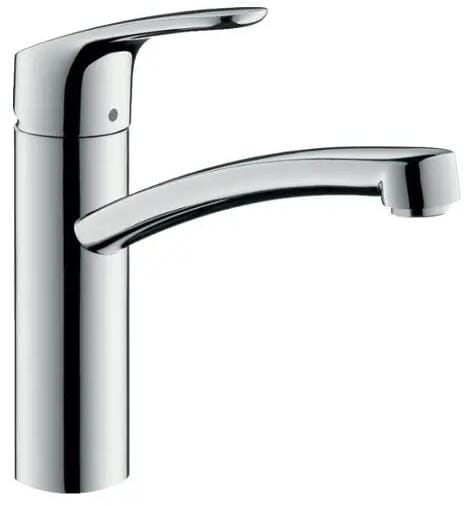 hansgrohe Focus M41 Einhebel-Küchenarmatur 160, wassersparend, 1 Strahlart, Messing, 220 mm, G ⅜ Anschlussschläuche, chrom (31826000)