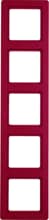 Berker 10156062 Rahmen, 5-fach, Q.1, rot samt