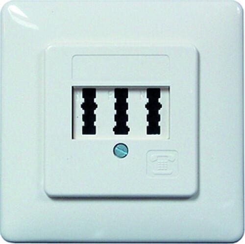 Protec.net PTAE Telefondose UP 2x6/6NF/F cremeweiß