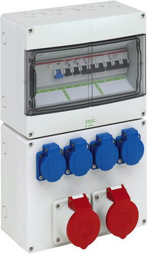 Spelsberg STV 1224S Steckdosenverteiler, IP44, Schutzklasse 2, 1-reihig