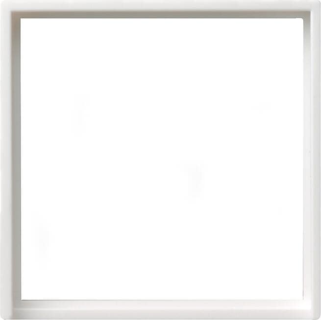 Gira 028227 Adapterrahmen mit quadratischem Ausschnitt für Geräte mit Abdeckung (50 x 50 mm), System 55, reinweiß seidenmatt