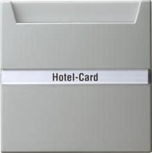 Hotel-Card-Taster 10 A 250 V~ mit Beschriftungsfeld, beleuchtbar Wechsler 1polig, S-color, Grau, Gira 014042