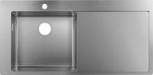 hansgrohe S71 S716-F450 Einbauspüle 450 mit Abtropffläche rechts, Edelstahl (43331800)