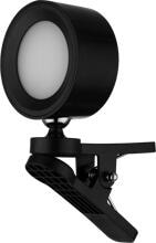 REV LED Akku Clip-Spot sw m- Schalter, 150lm, zwei Lichtfarben, dimmbar, Befestigungspad und -klammer, schwarz (2014100100)