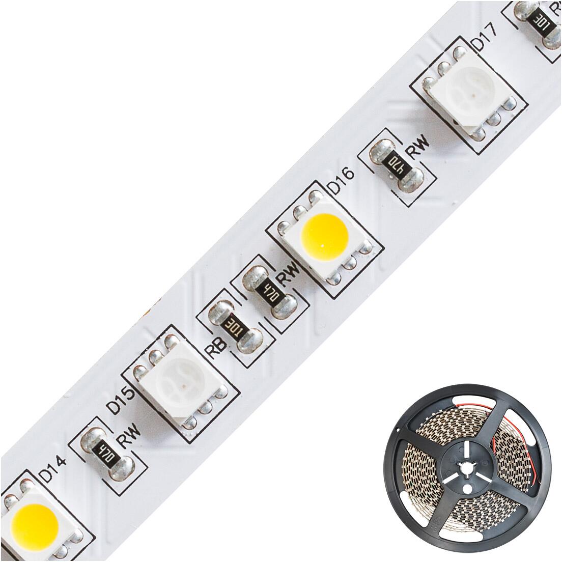 EVN SB-Serie LED-Strip, IP20, 24V/DC, 12W/m, max. 807lm/m 60LED/m, 5m-Rolle, RGB+W(3000K) (SB202430509902)