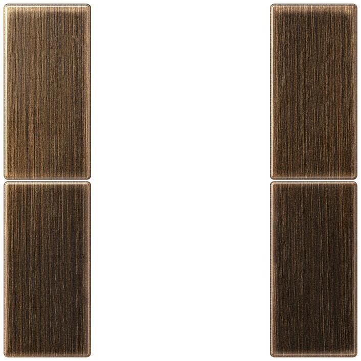 Tastensatz 2fach, komplett, messing antik, LS 990 & LS design, Jung ME2502TSAAT