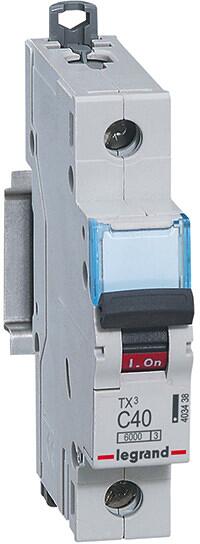 Legrand 403430 Leitungsschutzschalter, TX3, C-Charakteristik, 40A, 1-Polig, 6kA, 230V