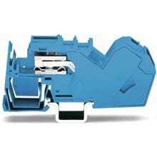 Wago 785-613 1-Leiter-N-Trennklemme, 35 mm², mit integrierter Abschlussplatte, CAGE CLAMP®, blau