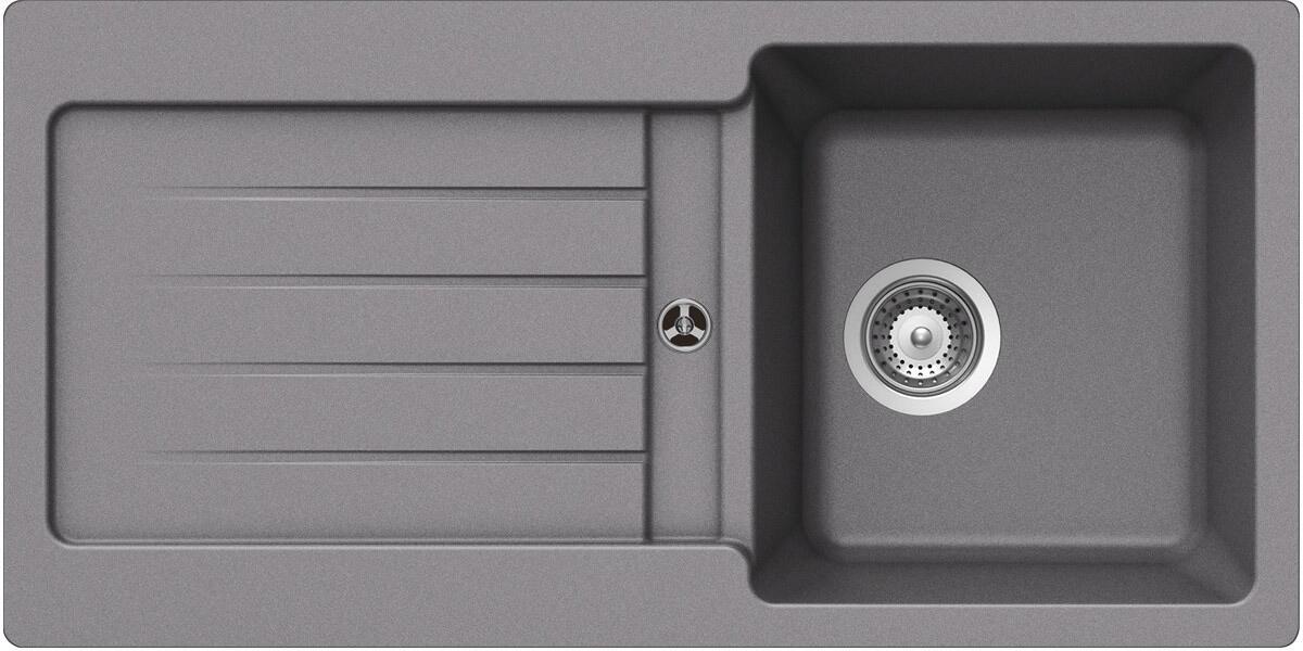 Schock Typos D-100S-A Granitspüle mit Ablauffernbedienung, Cristalite, reversibel, croma (TYPD100SAGCR)