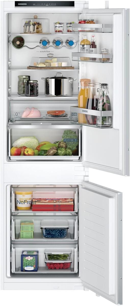 Siemens KI86NVSE0 iQ300 Einbau Kühl-/Gefrierkombination, 56 cm breit, 260 L, NoFrost, hyperFresh System, freshSense, LED-Beleuchtung