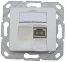 Komos 500 KB 8/8 (8) Datendose, Cat 6A/Klasse EA, KB, mit Zentralplatte, reinweiß (0.1602-21BG)