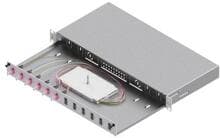 EasyLan LWL-Spleißgehäuse Basic SB002116 1HE 6x LC-Duplex Standard OM4 ausziehbar, grau (LSB1A224)