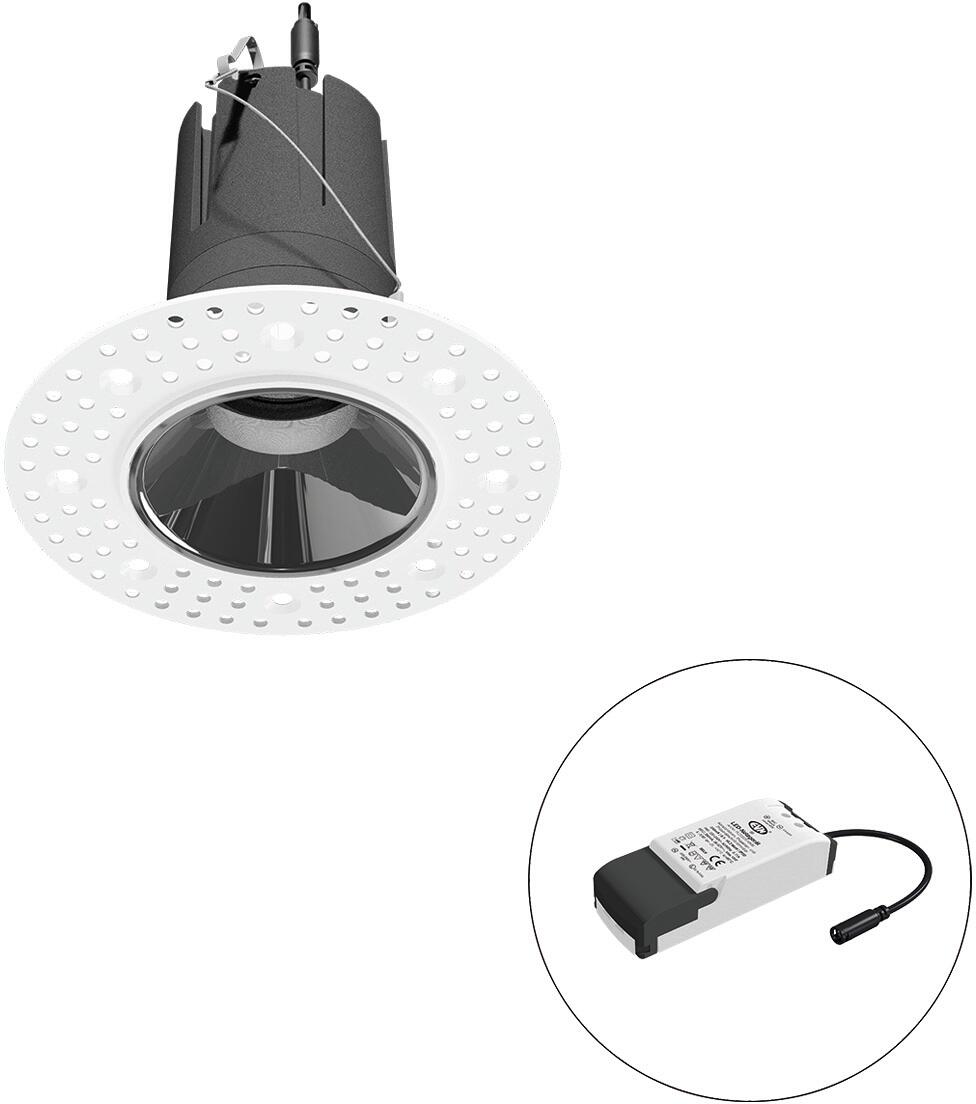 EVN SELECTO LED Deckeneinbau, rund, drehbar, IP20, 220-240V/AC, 13W, 3000K, 1517lm, inkl. Netzgerät, Phase, Reflektor silber/hochglänzend, 11.049,00cd
