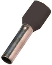 Intercable ICIAE1518 isolierte Aderendhülse DIN46228T4, 1,5mm²x18mm, schwarz, 100 Stück (180761)