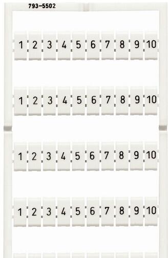 Wago 793-5502 WMB-Beschriftungskarte, bedruckt, aufrastbar, weiß