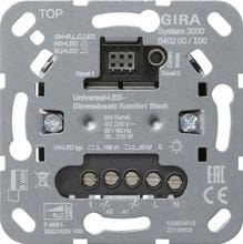 Gira 540200 Universal-LED-Dimmeinsatz, Komfort, 2-fach, System 3000