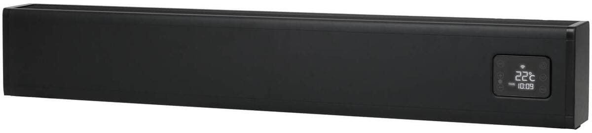 Eurom Alutherm Baseboard 2000 Konvektorheizung, niedrige Bauart, 2000W, 3 Leistungsstufen, schwarz (361216)