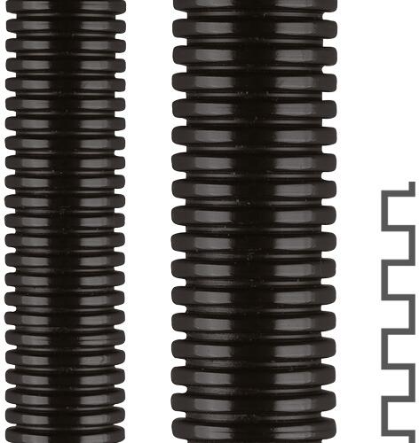 Flexa ROHRflex PA 6-S AD 15,8 Vollkunststoff-Wellschlauch, Länge 50 m, schwarz (10233209012)