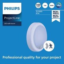 Philips ProjectLine Wandhalterung, 1400lm, 4000K, IP54, rund, weiß (911401861584)