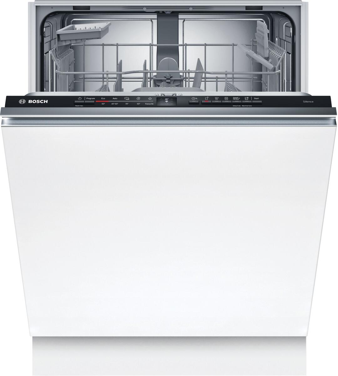 Bosch SBV2HTX08E Serie 2 Vollintegrierter Geschirrspüler, 60 cm breit, 13 Maßgedecke, AquaStop, InfoLight, 5 Programme, HomeConnect, Eco Silence Drive