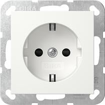 Gira 445303 SCHUKO-Steckdose 16 A 250 V~ mit Shutter, Reinweiß glänzend