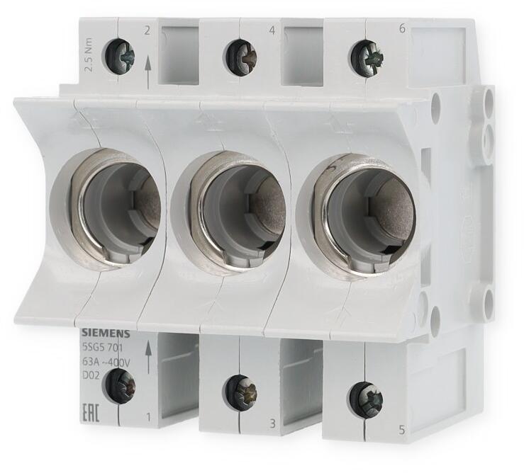 Siemens 5SG5701 Neozed-Sicherungssockel D02/63A 3-polig