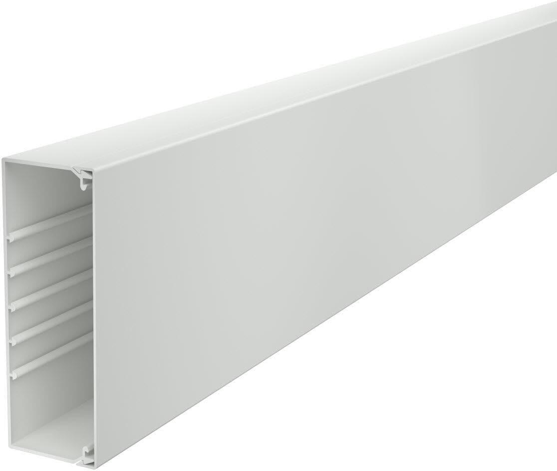 OBO Bettermann WDK60170LGR Wand- und Deckenkanal, mit Bodenlochung, 60x170x2000mm, PVC, lichtgrau (6027164)