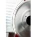 DOMO DO522S Allesschneider Pro, 200W, stufenlose Scheibenstärkeneinstellung, abnehmbarer Schlitten, rot