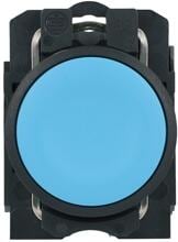 Schneider Electric XB5AA61 Harmony XB5, Drucktaster, Kunststoff, unbeschriftet, 22mm, tastend, 1S, blau