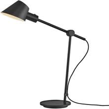 Nordlux Stay Long Tischlampe, E27, IP20, 60W, verstellbarer Leuchtenkopf, Aluminium, schwarz (2020445003)