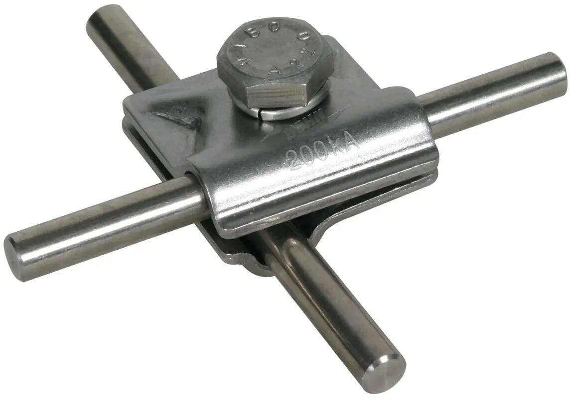 Dehn MVK 200 8.10 SKM10X30 V2A MV-Klemme NIRO 200kA f. Rd 8-10mm mit Sechskantschraube (390209)