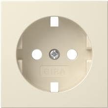 Gira 492001 Abdeckung für SCHUKO-Steckdose 16 A 250 V~ System 55 Cremeweiß glänzend