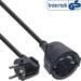 InLine Strom-Verlängerung Schutzkontakt Stecker gewinkelt / Buchse