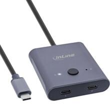 InLine USB-C Switch, bidirektionaler Umschalter, 8K, 10Gb/s, 100W (60603T)