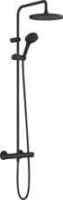 hansgrohe Vernis Blend Duschsystem 240 1 Strahlart wassersparend, mit Thermostat, Kunststoff, 6,9 l/min, 240 mm, mattschwarz (26428670)