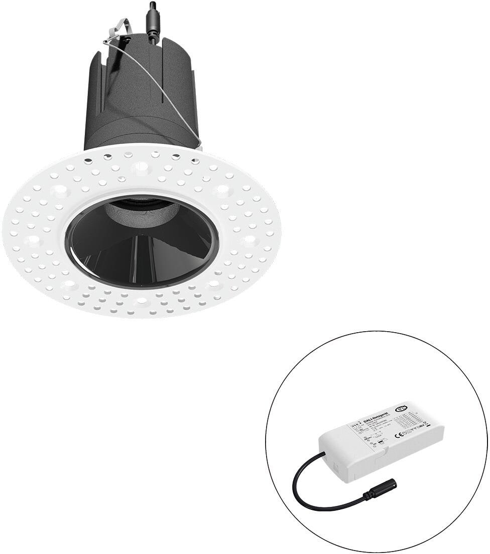 EVN SELECTO LED Deckeneinbau, rund, drehbar, IP20, 220-240V/AC, 13W, 3000K, 1517lm, inkl. Netzgerät, DALI, Reflektor schwarz/hochglänzend, 28.221,00cd